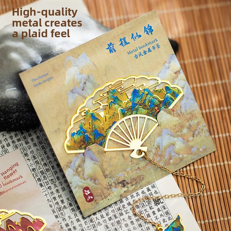 Metalowe zakładki do książek Urocze studenckie słodkie prezenty Spokojna seria Wzgórza i Rzeki Pamiątkowe przedmioty Urocze zakładki Zakładka do książki