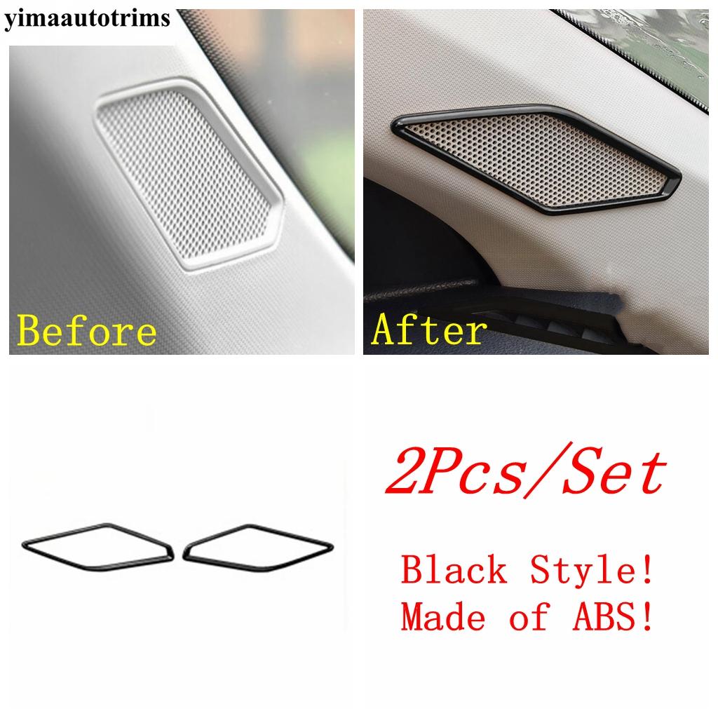 

For VW Volkswagen Polo - Car Dashboard A Pillar Speaker Audio Frame Cover Kit Trim Carbon Fiber / Red Accessories Black Style