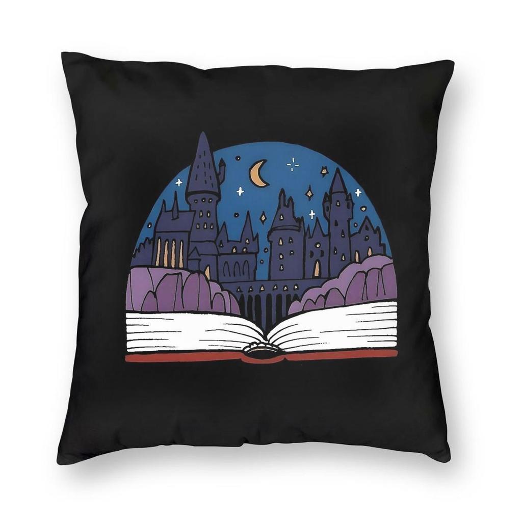 Magic Castle Night Pillowcase Polyester Linen Velvet Creative Zip Decorative Throw Pillow Case Car Cushion Cover Wholesale