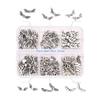 HX6F 6/8 Styles Wing Beads Angel Wing Charm Alloy Spacer Bead Antique Silver Color