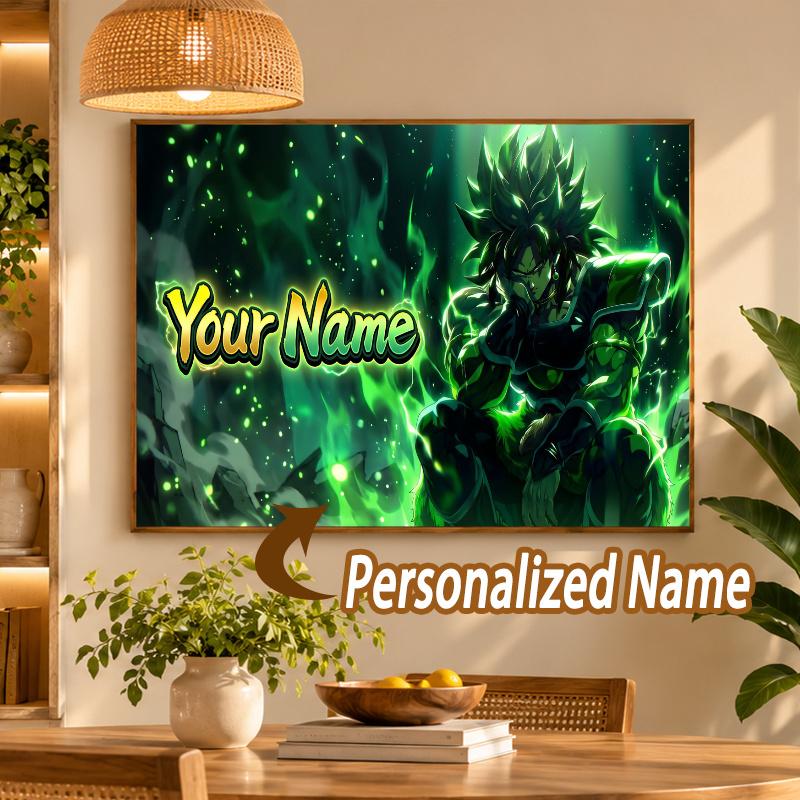 Broly Custom Name Diamond Painting Personalized 5D Full Drill DIY Diamond Art Home Decor