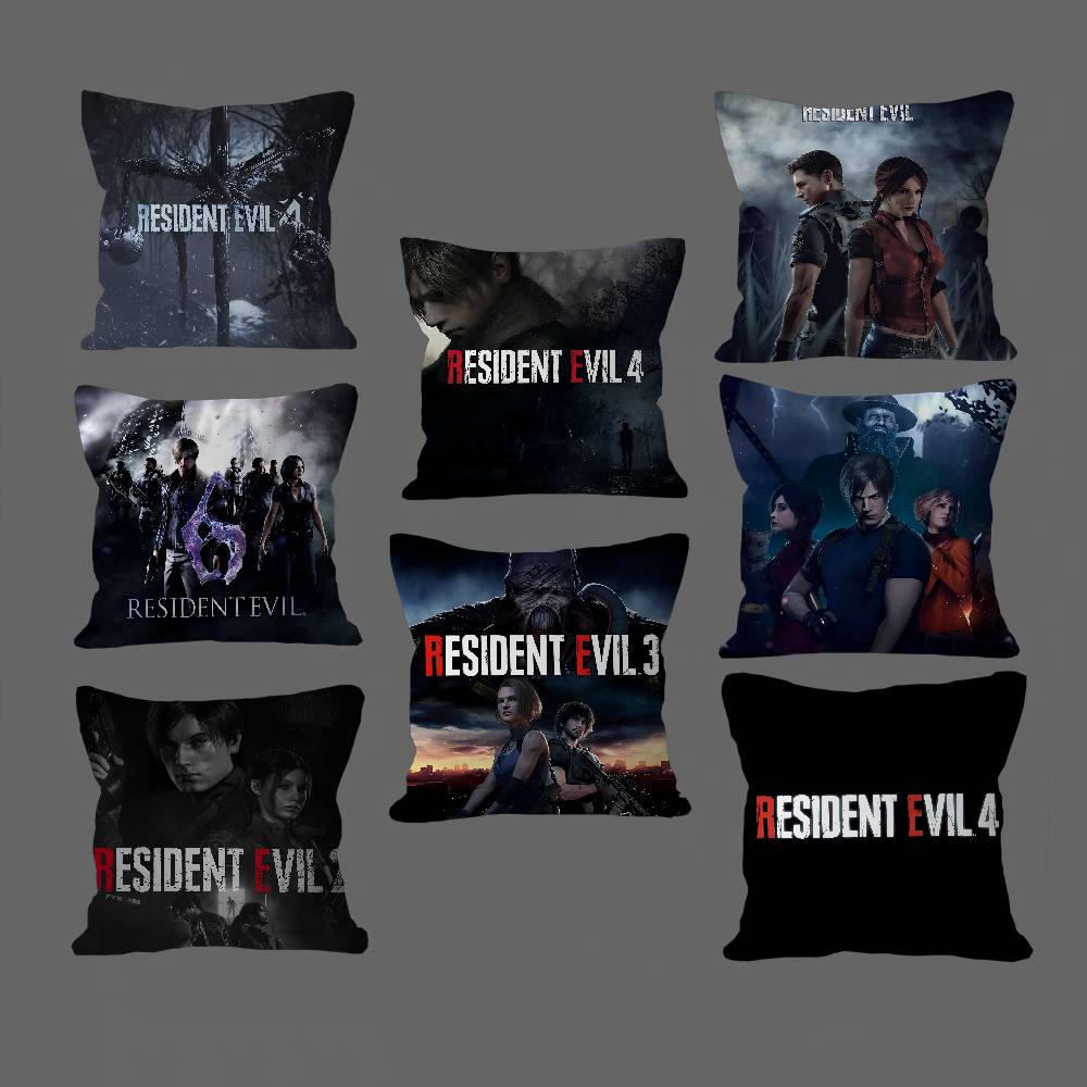 R-Resident E-Evil Maple Design Cushion Cover Happy Autumn Harvest Decor Holiday Decorati Pillow Cover