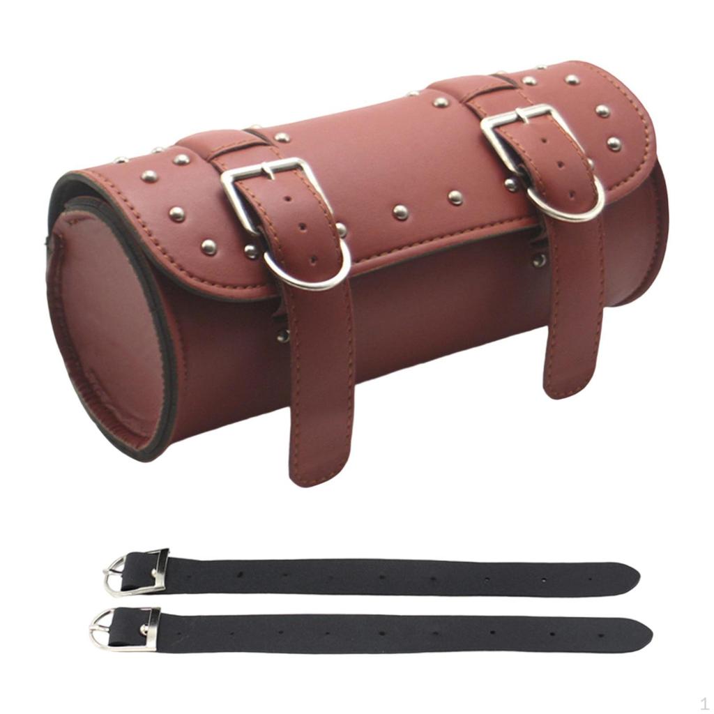 Motorcycle Tool Bag for Bikes Universal Easy Installation Handy PU Leather Cycling Accessory