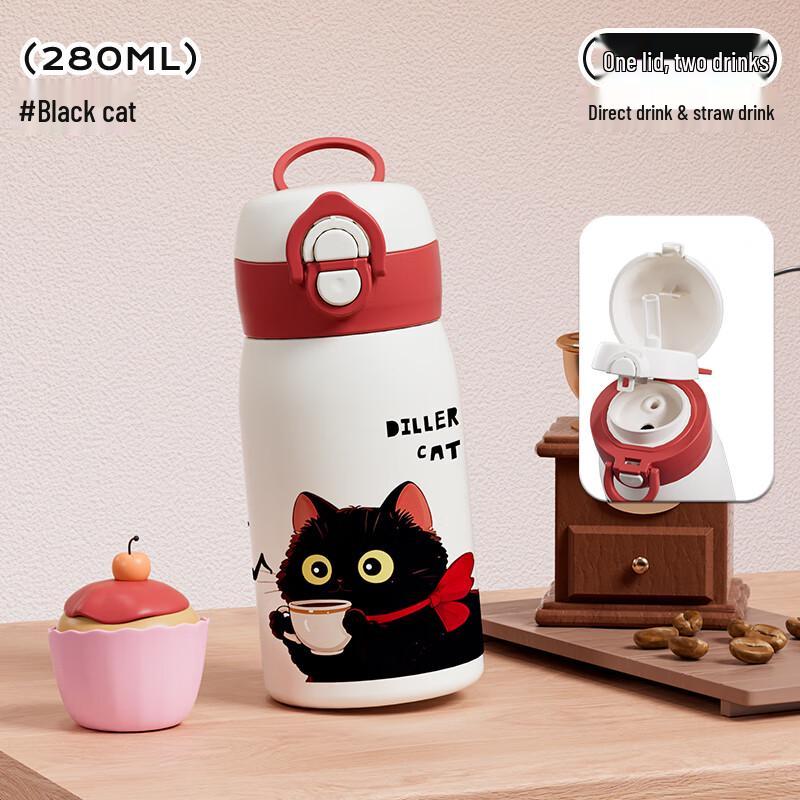 Diller Portable Dual-Drink Insulated Water Bottle 280ML