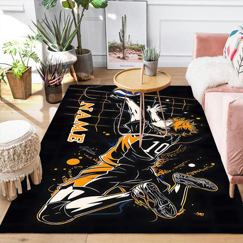 Custom 1Pc Volleyball Player Action Rug Office Carpet Indoor Outdoor Entrance Doormat Nonslip Soft And Comfortable Living Room D291583