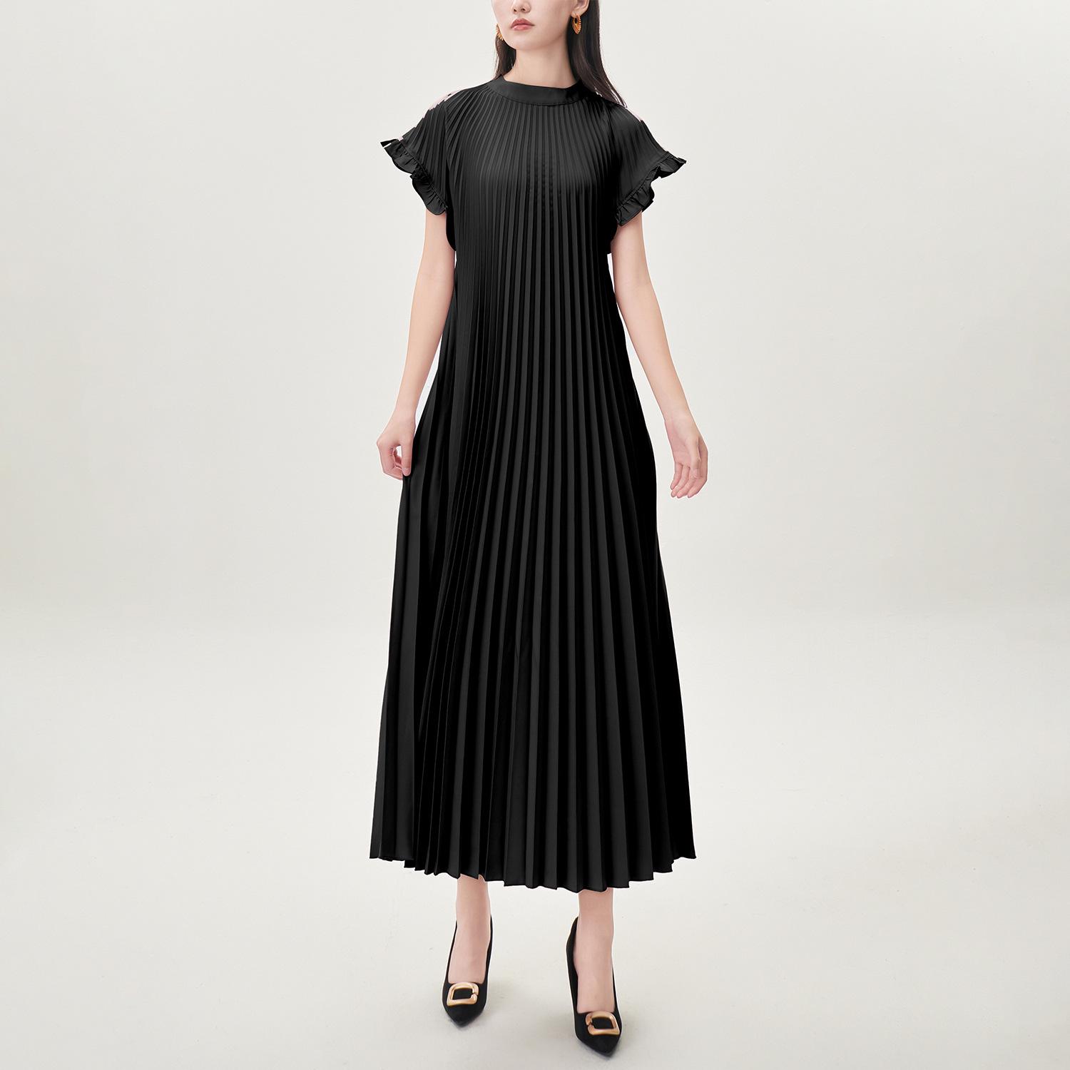 

Miyake Long Skirt: Luxurious, Stylish, Plus-Size Hem with Loose Belly Coverage One Size чёрный