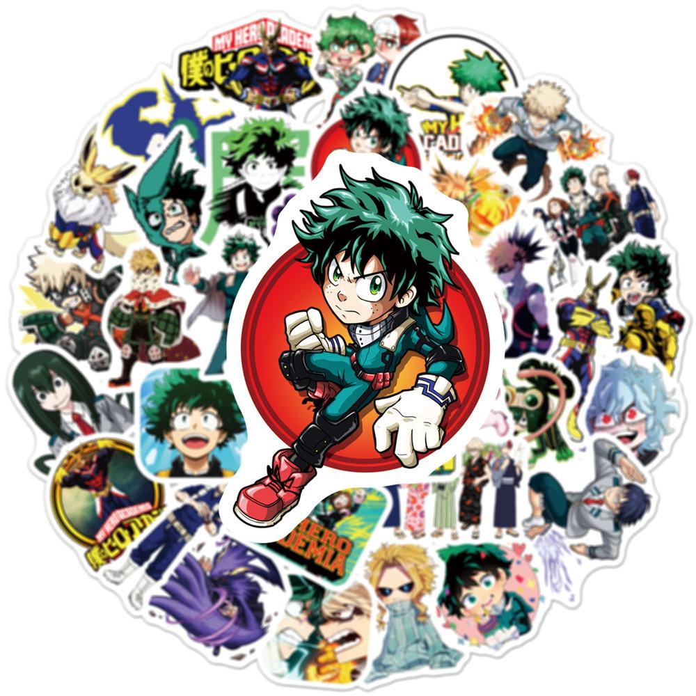 10/30/50/100pcs Japanese Anime My Hero Academia Graffiti Stickers Waterproof DIY Skateboard Phone Cool Manga Decals Toys Gifts
