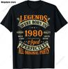 Unisexs Vintage 43th Birthday Gift T Shirts Awesome Since May 1980 Born in May 1980 TShirt Funny Birthday Greeting Party Tops