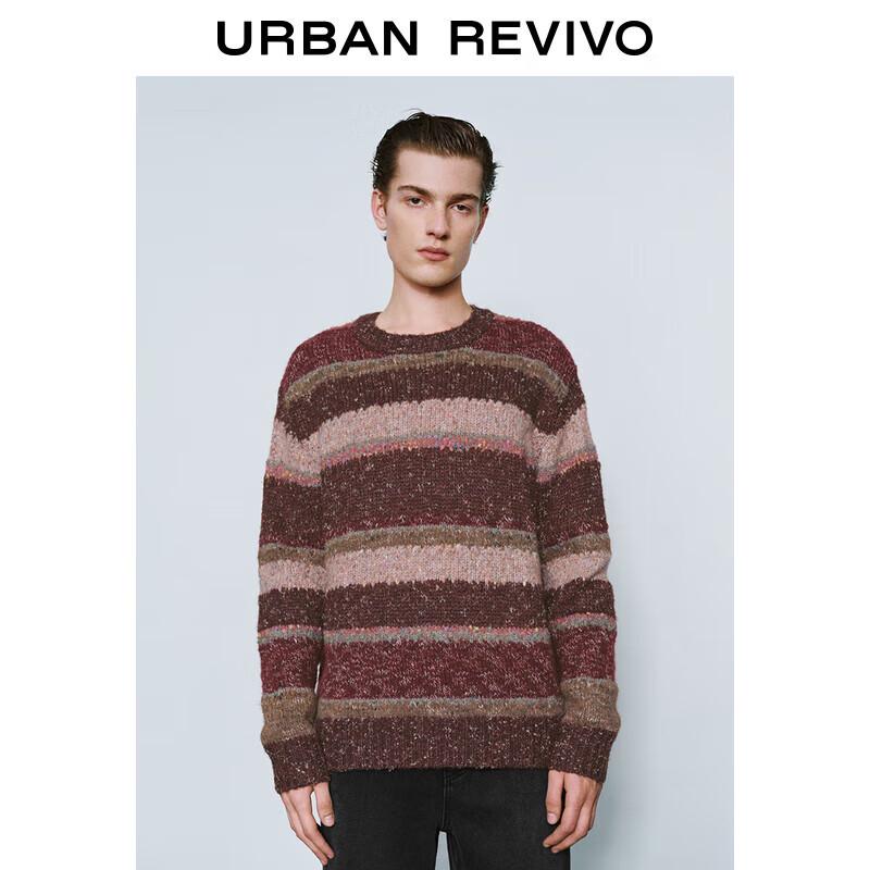 

UR Men s Retro Color-Block Textured Pullover Sweater L
