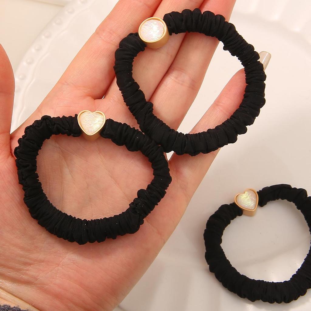 2Pcs Heart Round Headband Hair Ring Head Rope Fashion Headwear For Girl Sweet Rubber Band Hair Accessories