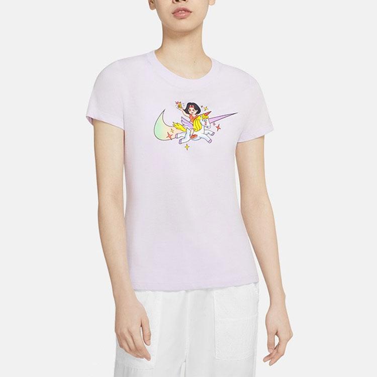 Nike Set in Sleeve T Shirt Women's Light Purple CW6758-571
