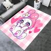 Office Rug Kawaii, Bunny Anti-Slip Rug, Machine Washable for Living Room, Bedroom, Office, Multiple Sizes, Bedroom Mat, Decorative Mat, Durable Mat, L