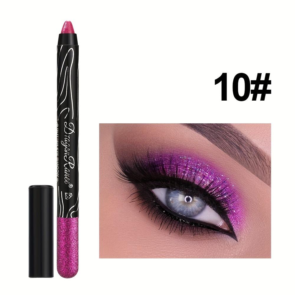 12-Color Eyeshadow Pencil Vibrant Matte Metallic and Shimmery Effects Creamy Waterproof Formula Eyeshadow Stick Long-Lasting Smudge-Proof Makeup