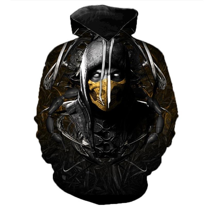 Autumn/Winter 3D-printed Hooded Sweatshirt—a Unisex, Street-style Piece Featuring A Loose, Fleece-lined, and Thickened Pullover Design; Menswear.