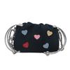 This Year, the Popular Peach Heart Drawstring Chain Small Bag Messenger Bag 2025 New Trendy Fashion Versatile Casual Bucket Bag