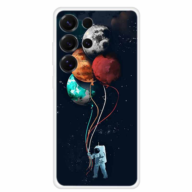 Capa For Samsung Galaxy S26 Ultra Phone Case Clear Soft TPU Silicone Cover for S 26 Ultra Transparent Funda Cartoon Painted Para