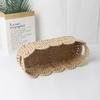 Handmade Paper Rope Storage Basket Home Organization Decorative Oval Bin Lightweight Eco-Friendly