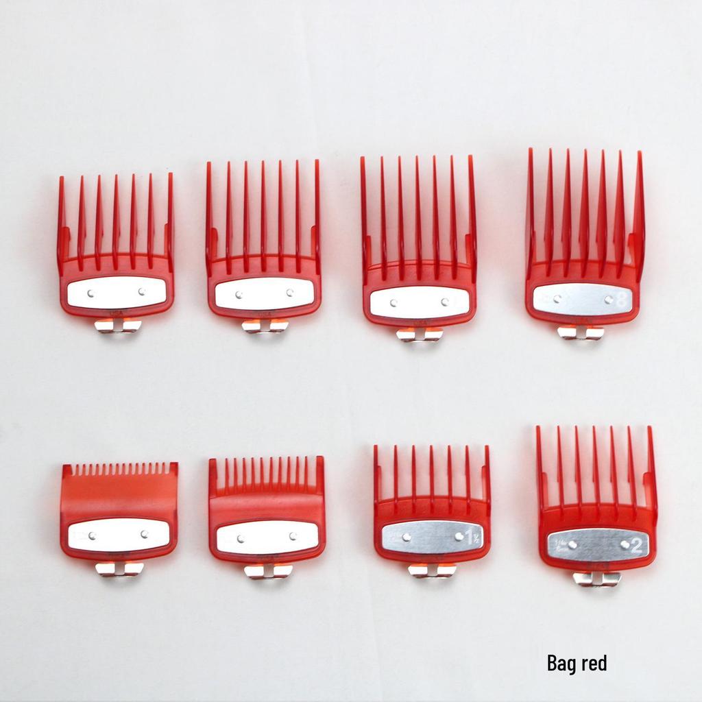 Colored Plastic Hair Clipper Comb Set - Trimmer Accessories for Salon Styling