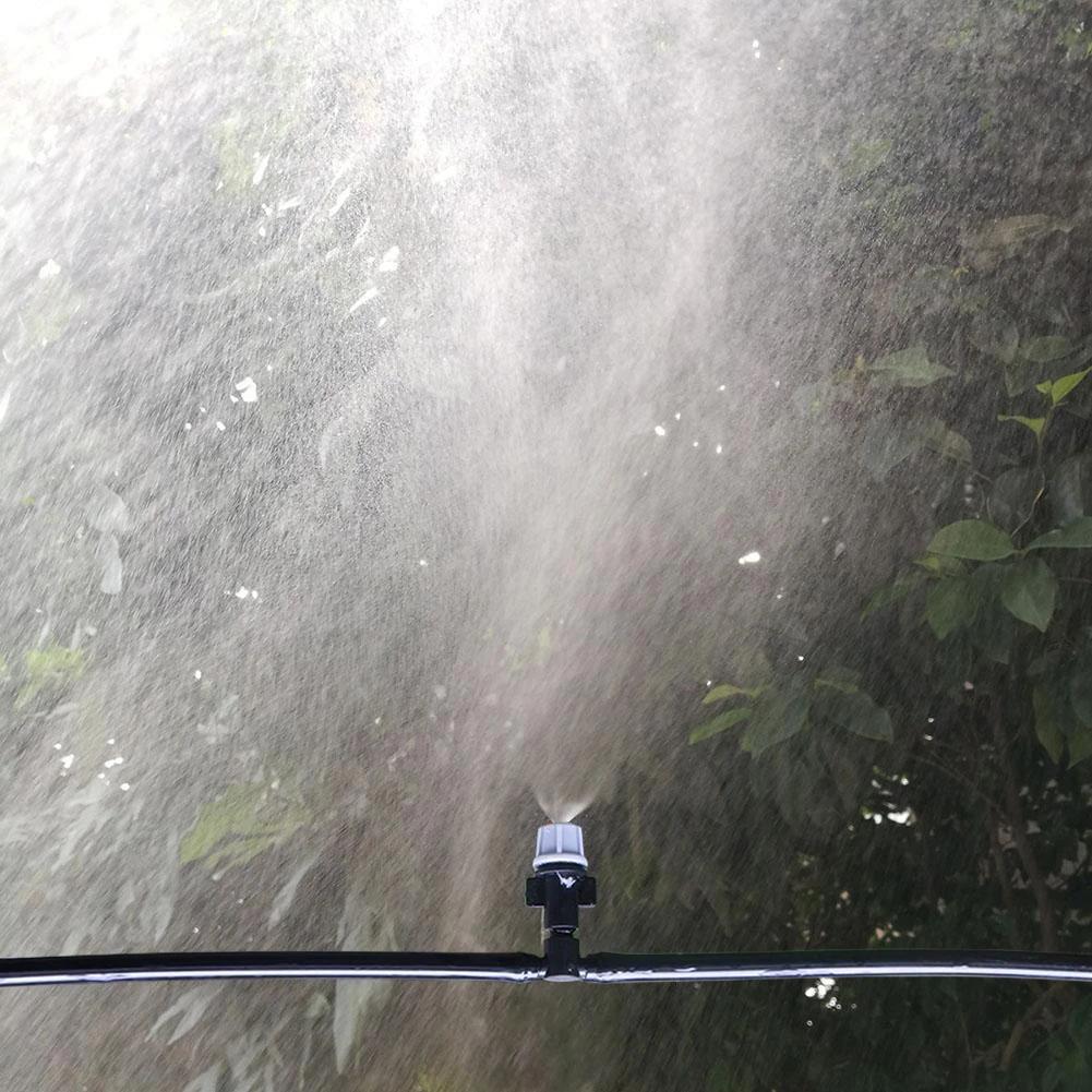 20/10m Garden Automatic Drip Watering Irrigation Kit System 4/7mm Hose 1/4'' Mist Nozzle Sprinkler for Lawn Pot Plant Greenhouse