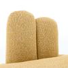 Cozy Bunny-Ear Fabric Ottoman - Fixed Upholstered Stool with Cute Ears, No Storage, Not Removable