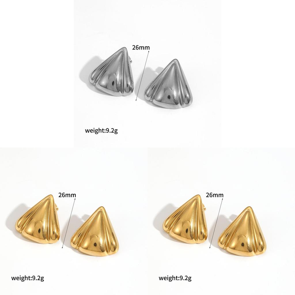 Geometric Stainless Steel Triangle Earrings For Women Fashion Jewelry