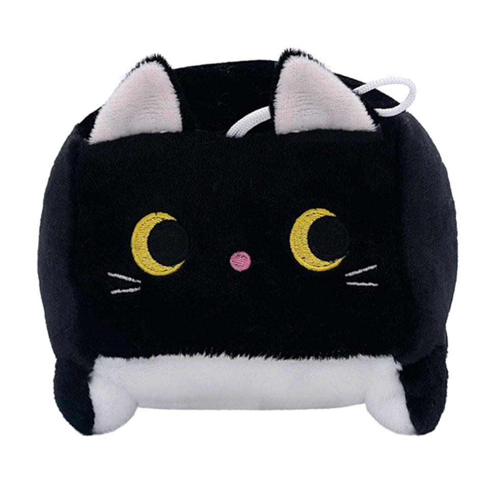 18cm Kawaii Kočičí Panenka Plyšová Hračka Stojící Chlupatá Kostka Kočky Plyšáci Černá Šedá Barevná Oranžová Malý Plyšák Zvíře Narozeninový Dárek