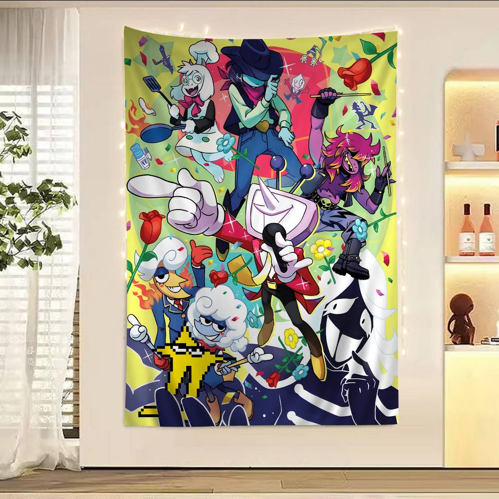 

Deltarune Game Anime Tapestry Hippie Flower Wall Carpets Dorm Decor Cheap Hippie Wall Hanging 74x94cm(29x37in)