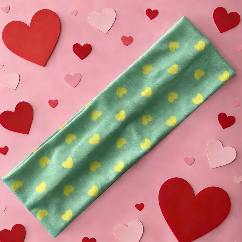 

New Love Printed Valentine S Day Hair Bands Korean Sweet Girl Accessories Hair Bands Hundred Fitness Yoga Sports Headdress зелений