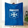 AJ Auxerre Logo Bedroom Blanket Design Printed Flannel Blanket for Bedroom, Living Room, Sofa, and Nap