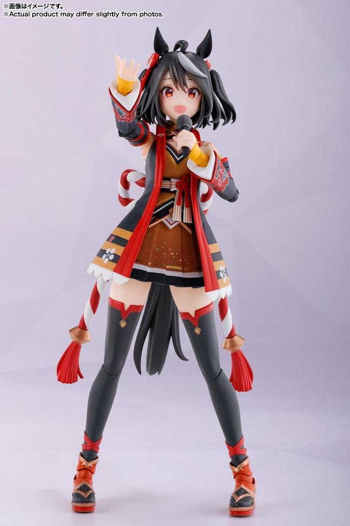 TAMASHII NATIONS Uma Musume Pretty Derby Kitasan Černá 140mm malovaná pohyblivá figurka SHFiguarts cca. PVC a ABS