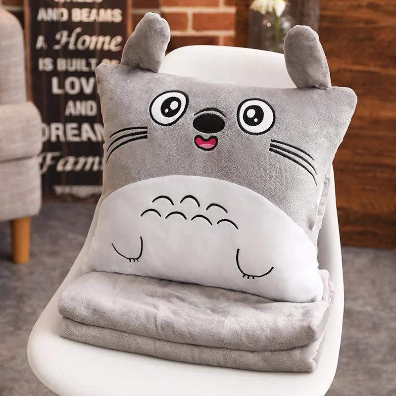 Cartoon Pillow Blanket Nap Pillow Air Conditioner Quilt Dual-use Multifunctional Winter Cushion Blanket