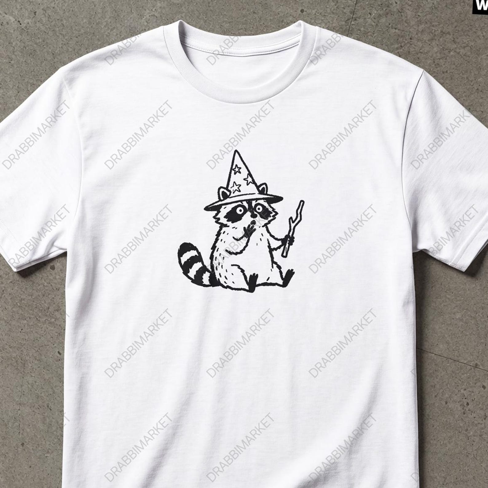 Cute Raccoon Wizard Shirt, Funny Wizzard Meme Shirt, Funny Racoon Meme Shirt Vintage, Racoon Shirt, Y2K Tee Gifts For Friend, Wizard Shirt S