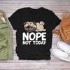 COTTON  Dog Paw Tshirt Summer Fashion Cute Dog PAWS Tshirt Women Plus Size Summer Letter Black Women T Shirt