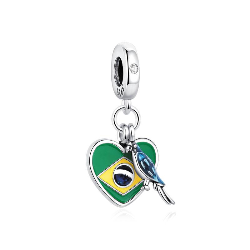 Original Copper Charms Love Travel London Bus Suitcase Paris Beads Fit Brand Bracelets Necklaces Women Diy Jewelry