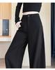Women's Spring Wide-Leg Cargo Pants - Old Money Style with Relaxed, Curved Fit