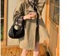 Women's Petite Color Block Short Trench Coat - 2025 Early Autumn Korean and British Style