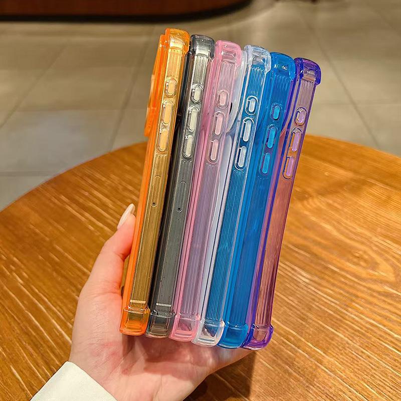 Comes with Lens Film Phone Case for IPhone 17 16 15 Pro Max 14 13 12 Transparent Shockproof Back Cover
