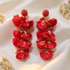 Orecchini a Clip Stile Etnico Design Colorato Orecchini Senza Foratura Orecchini a Fiore Per Donna Regalo