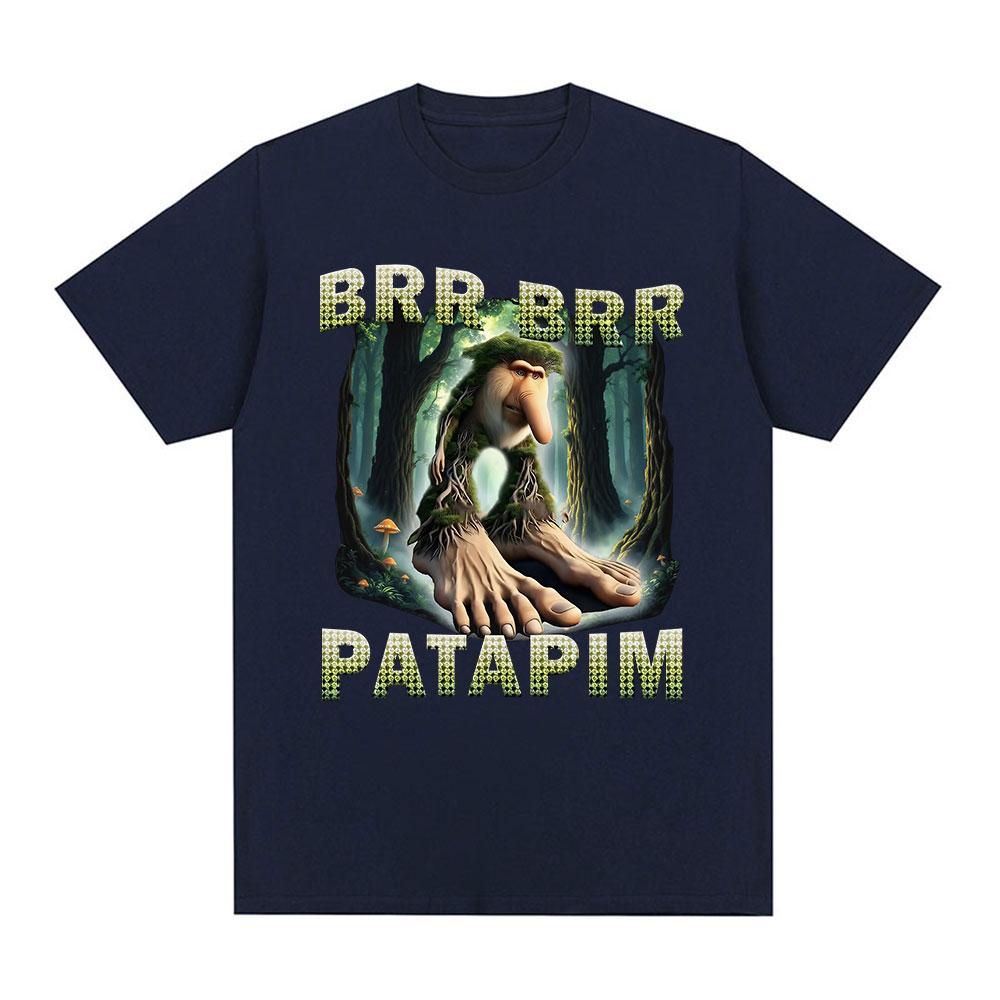 Brr Brr Patapim T Shirt Funny Italian Brainrot Humor Meme T-shirts Men Women Clothing Fashion Style T Shirts Cotton T Shirt Tops