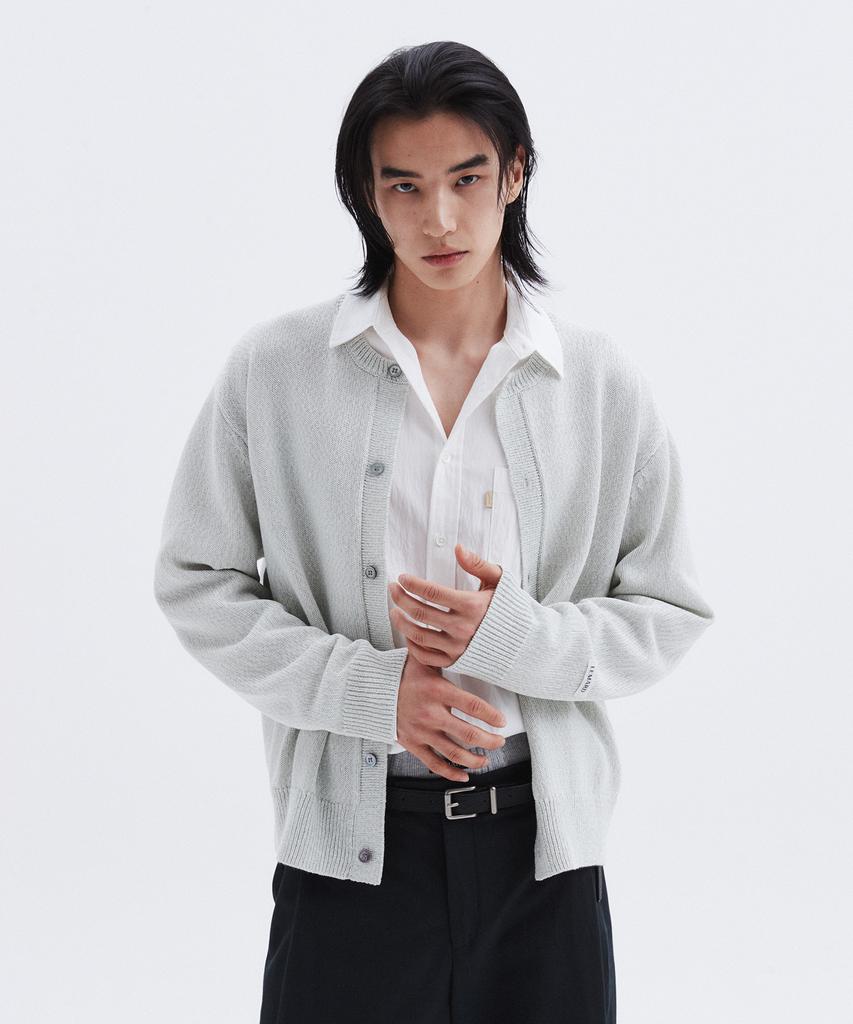 Leumadeu Stand Round Cardigan - Light Grey
