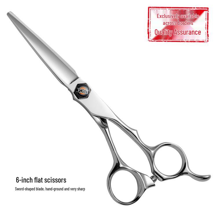 

Набор парикмахерских ножниц 6 дюймов - Ножницы для стрижки волос, прямого среза, челки, филировочные и текстурирующие ножницы с V-образными зубцами