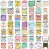 54 Pieces of Mental Health Sticky Notes PVC Stickers for Waterproof Luggage, Skateboard and Car Stickers
