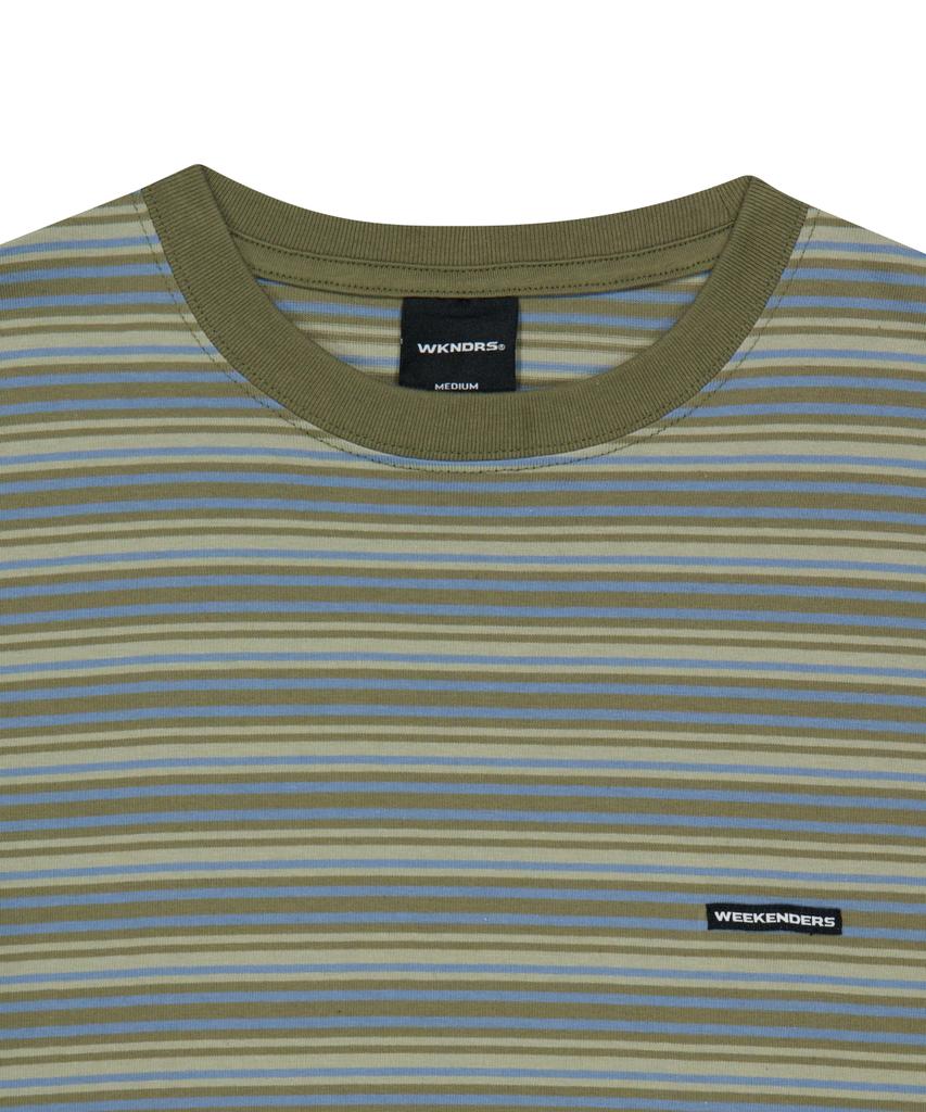 WKNDRS Multi-Striped Ls T-Shirt (L.Khaki)