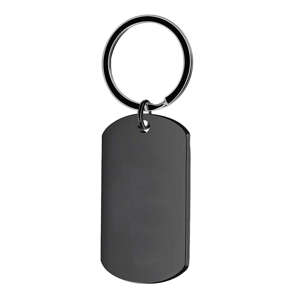 Stainless Steel Tag Metal Keychain Can Be Used For Diy Engraved Commemorative Key Accessories