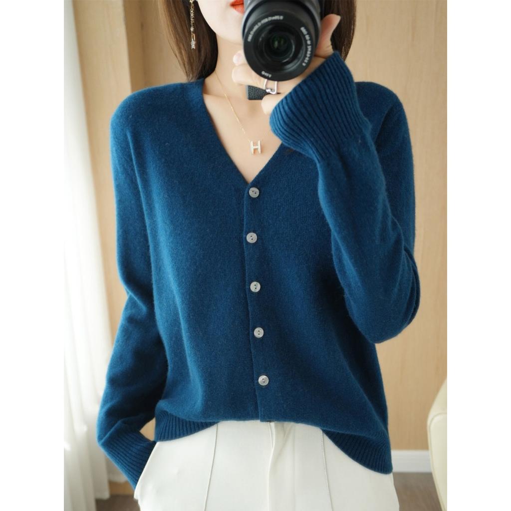 Autumn and Winter Cardigans, Women's Loose Plus Size Knitwear, Women's Tops, Long Sleeved Women's Sweaters