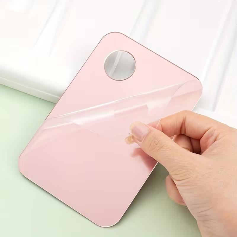 Acrylic Makeup Palette With Spatula Tool Foundation Brush Makeup Art Tool For Mixing Foundation Manicure Eyeshadow Makeup