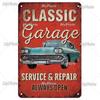 Vintage Auto Garage Metal Sign Vintage Plaque Rules Tin Sign Plate Wall Decor For Bar Club Man Cave Cartoon Art Painting  Poster