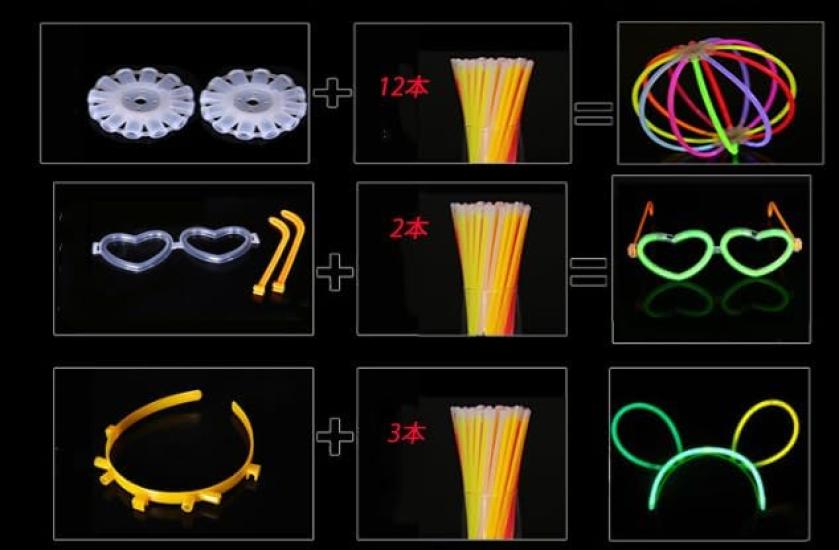 [LYING] 50100-Pack Fluorescent Bracelets, Glow-Up Bracelets for Kids and Adults, 85 Colors, Illuminating Bracelets with Connecting Joints, Light-Up