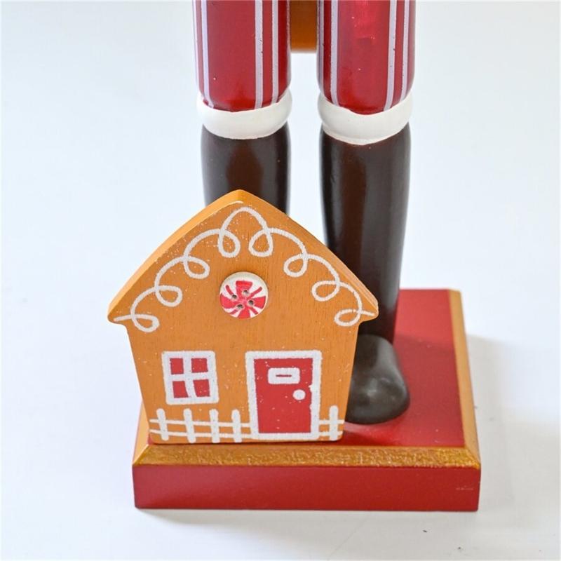 Festival Nutcrackers Soldier Ornament Delicate Christmas Wood Nutcrackers Soldiers Hand Painted Festival Decoration