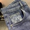 Men's Summer Thin Ripped Denim Shorts with Embroidery - Personalized Casual Breeches by Fashion Brand